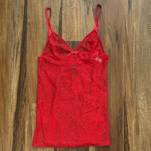 Victoria’s Secret Red Lace Slip Lingerie Size Medium